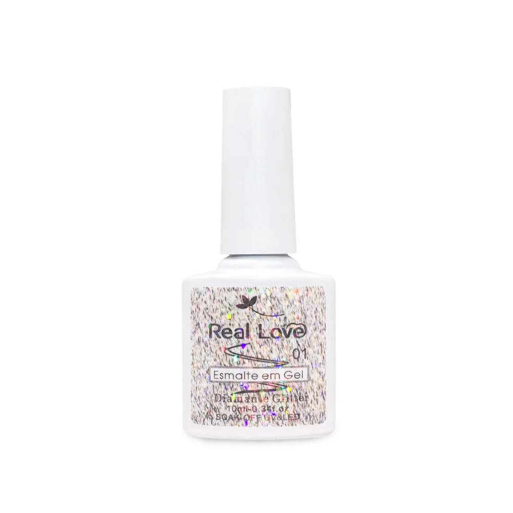 Esmalte em Gel Real Love 01 Refletivo Glitter 10ml