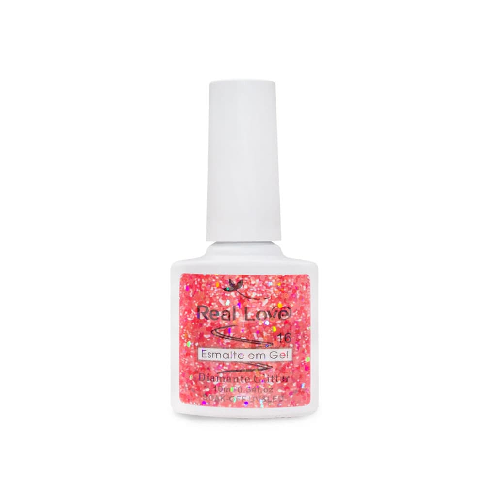 Esmalte em Gel Real Love 016 Refletivo Glitter 10ml