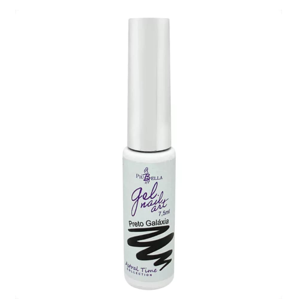 Esmalte em Gel para Desenho Preto Galáxia Più Bella 7,5ml