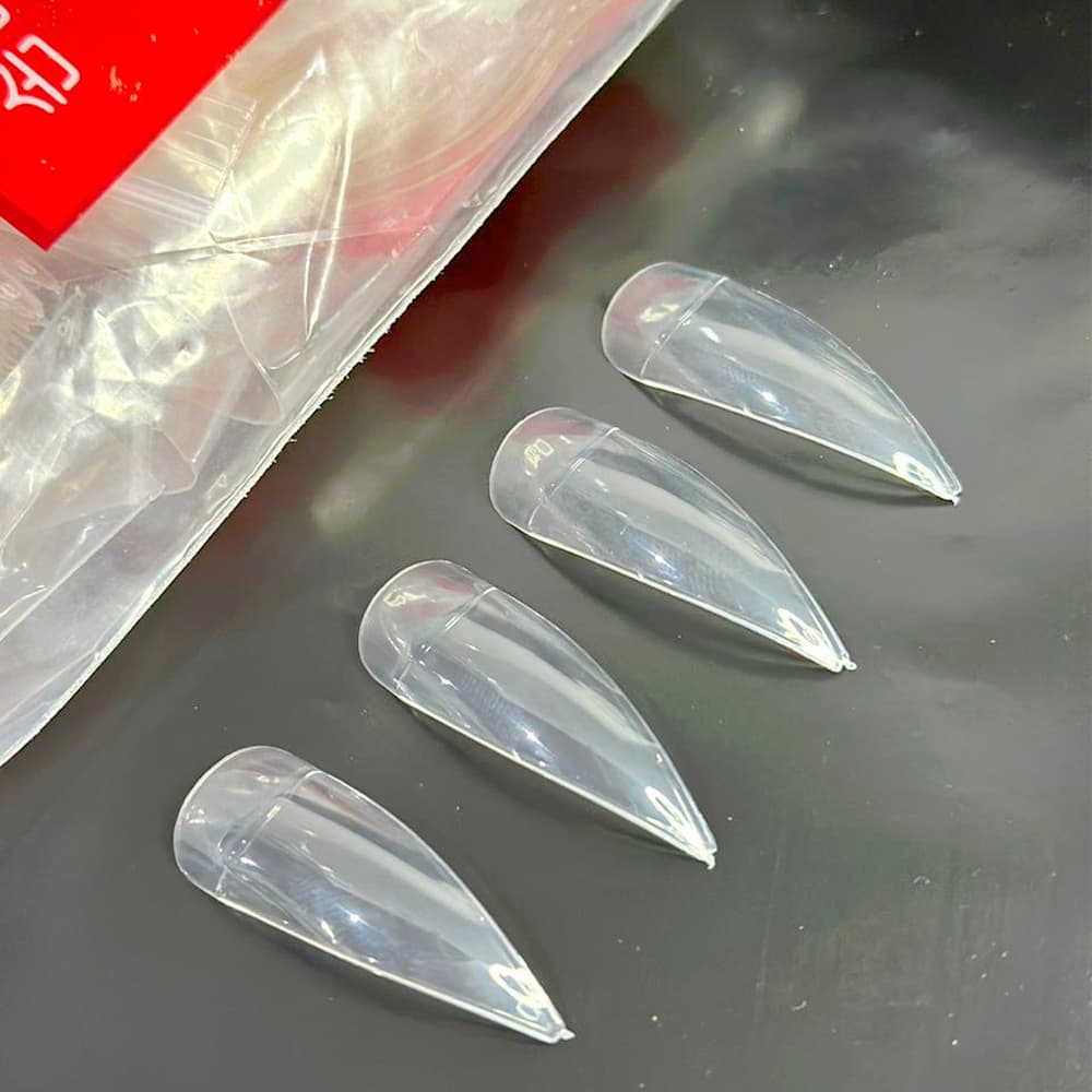 Tip Stileto Transparente 500 unidades Pacote