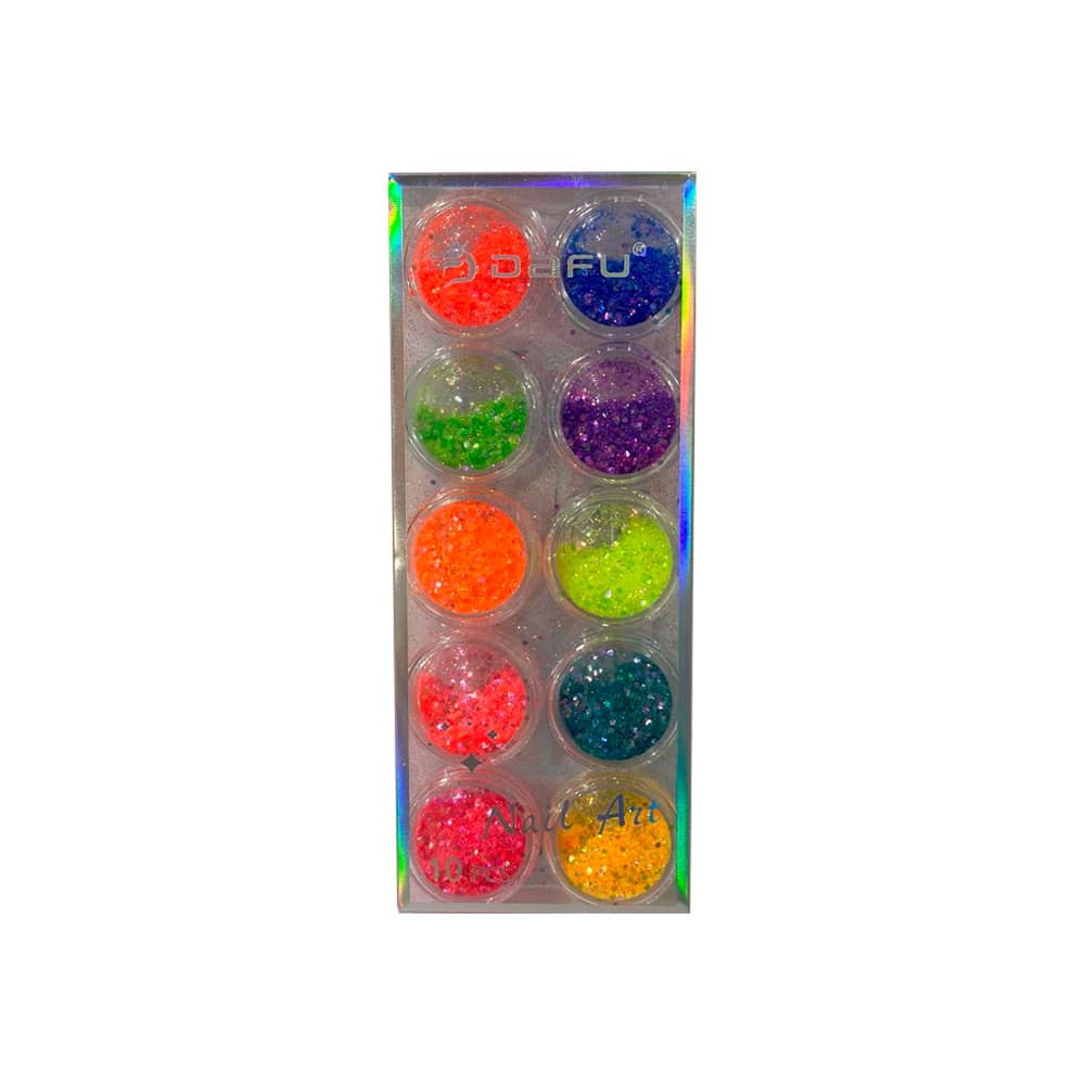 Glitter Flocado Neon Dafu 10 Unidades
