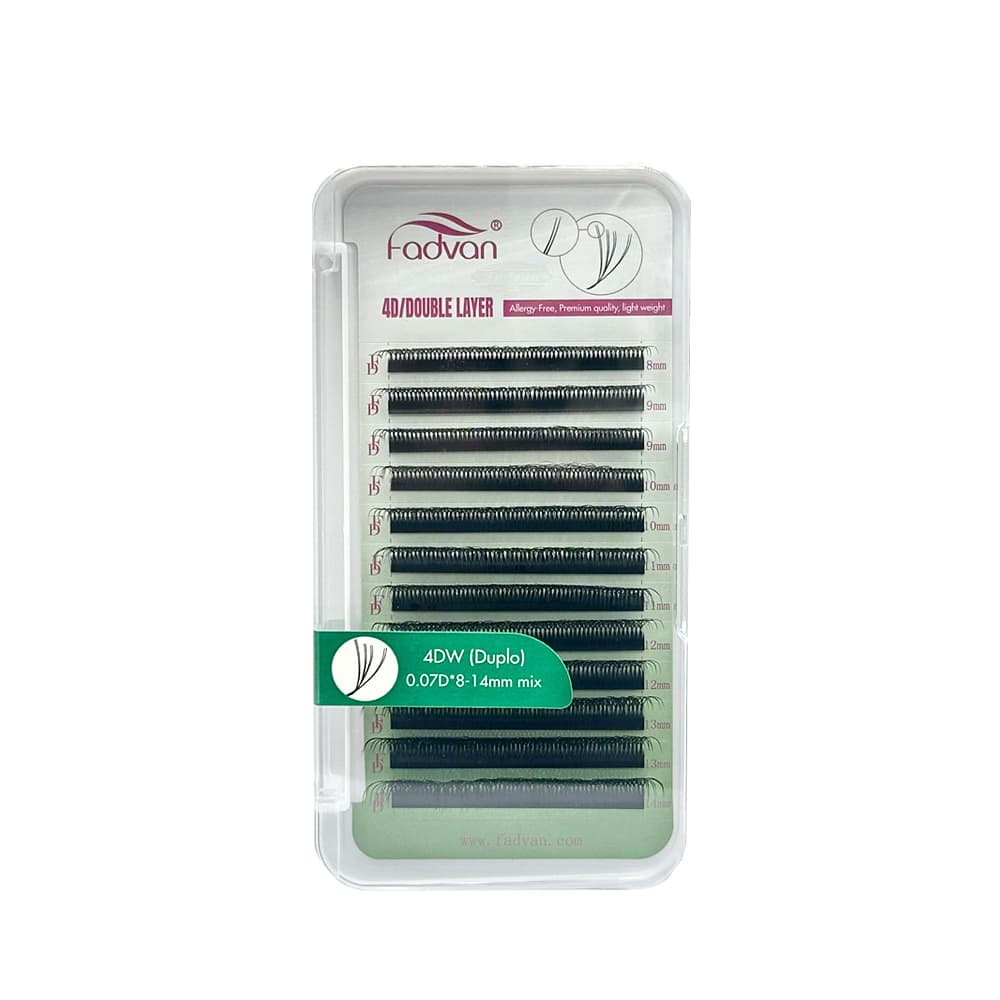 Cílios Fadvan Lashes 4DW (Duplo) 0.07D 8-14mm