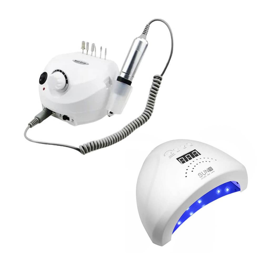 Kit Cabine Sun 1S 48w Branco + Motor Porquinho Branco DM202 30.000 RPM