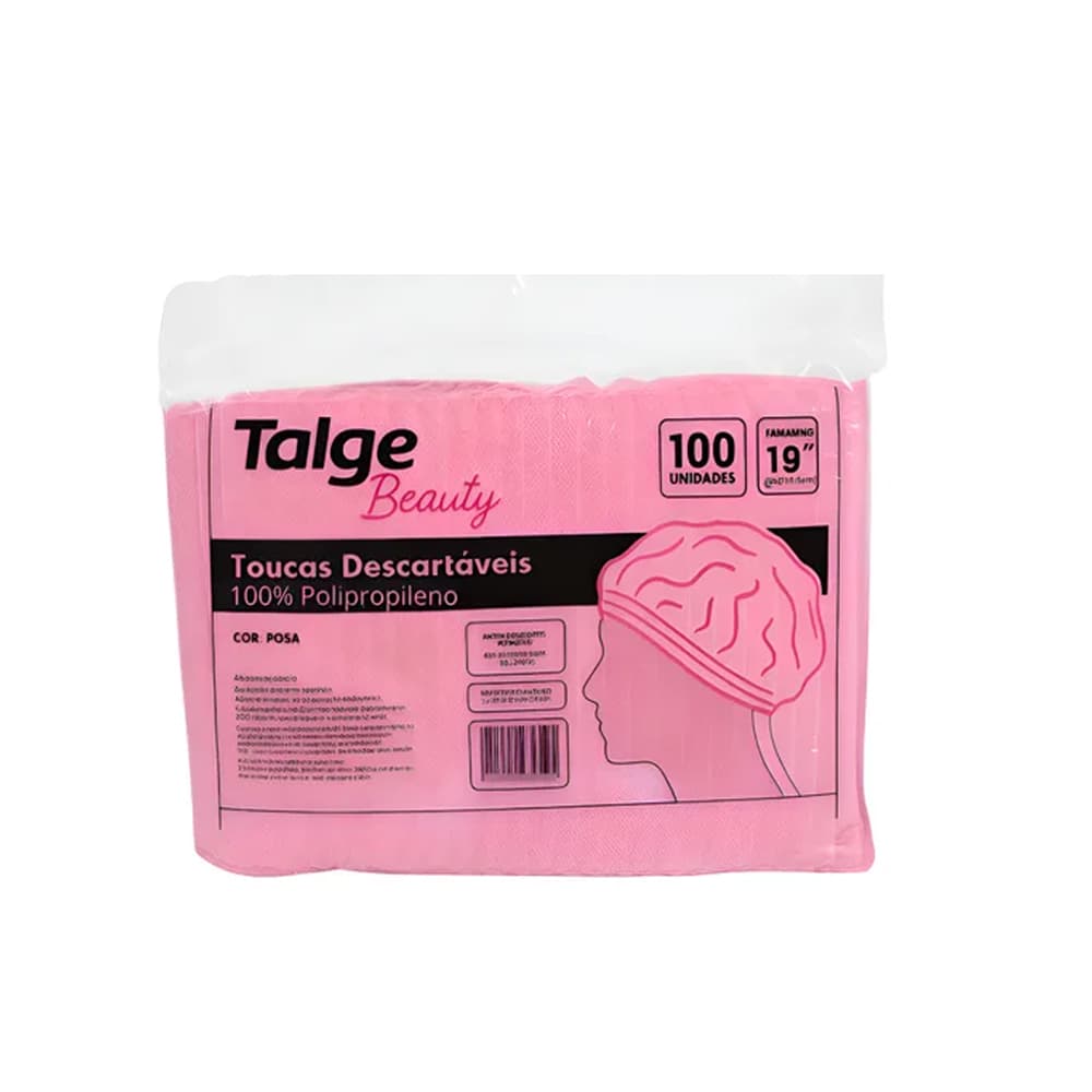 Touca Descartavel Talge Rosa 100 unidades