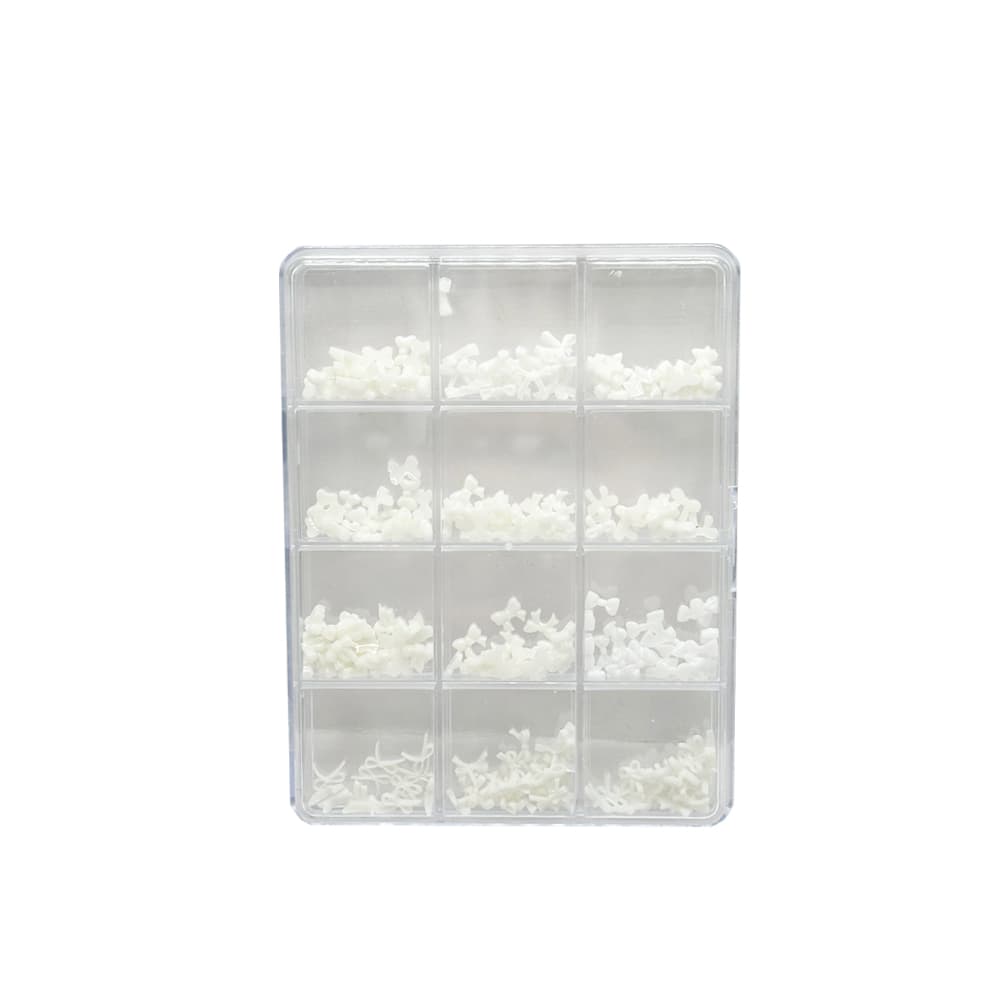Decoração de Unhas Laço Branco Dafu