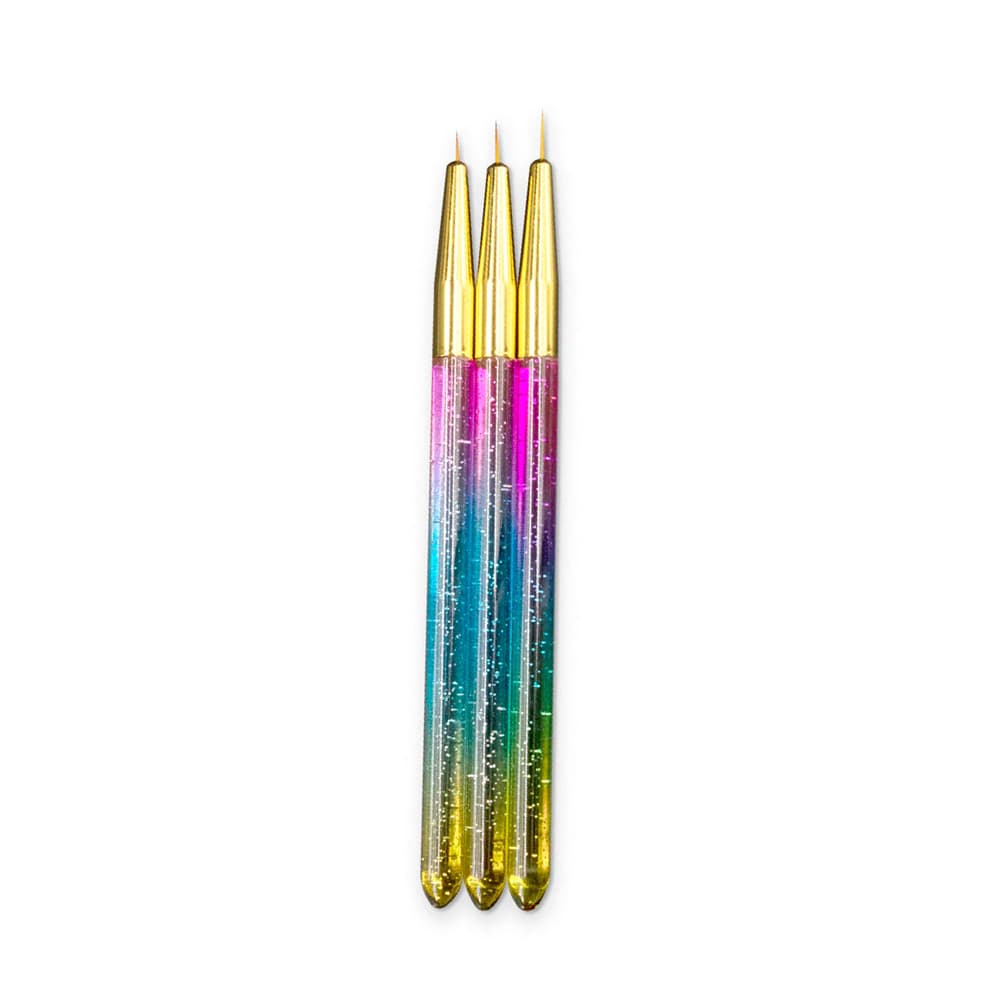 Kit Pincel Fino Colorido Real Love 3 unidades