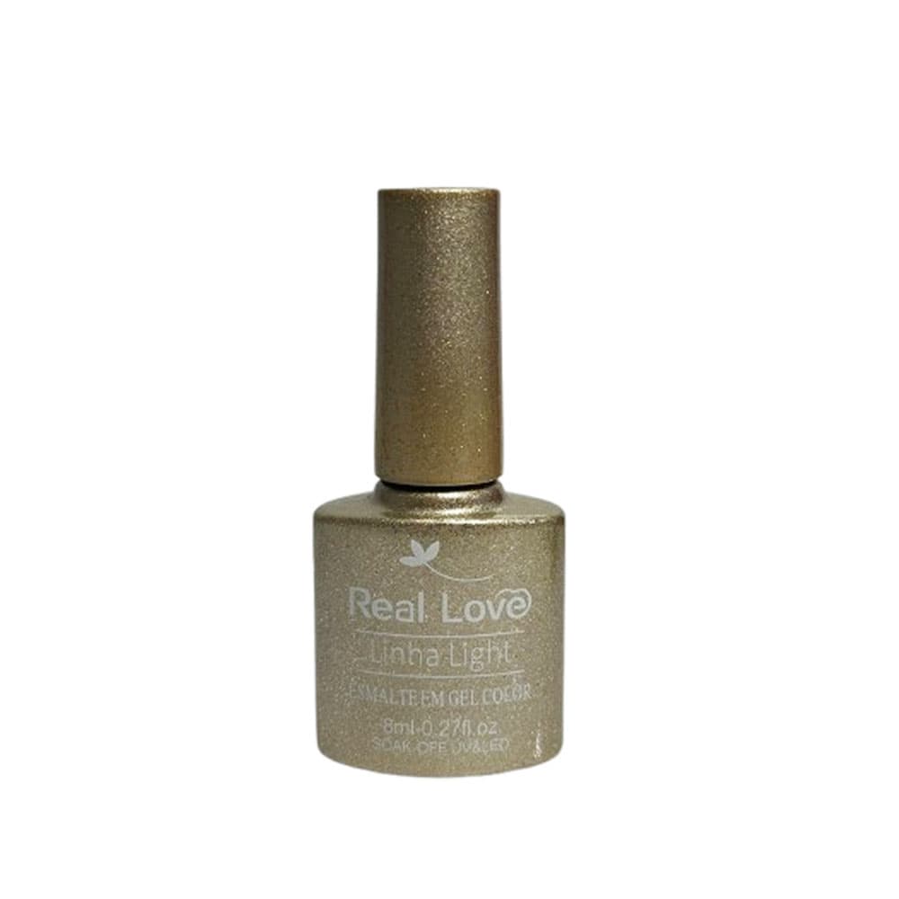 Esmalte em Gel Real Love Glitter Dourado 003