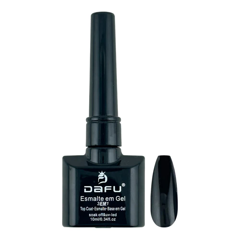 Esmalte em Gel 3 Em 1 Dafu Preto 10ml 040