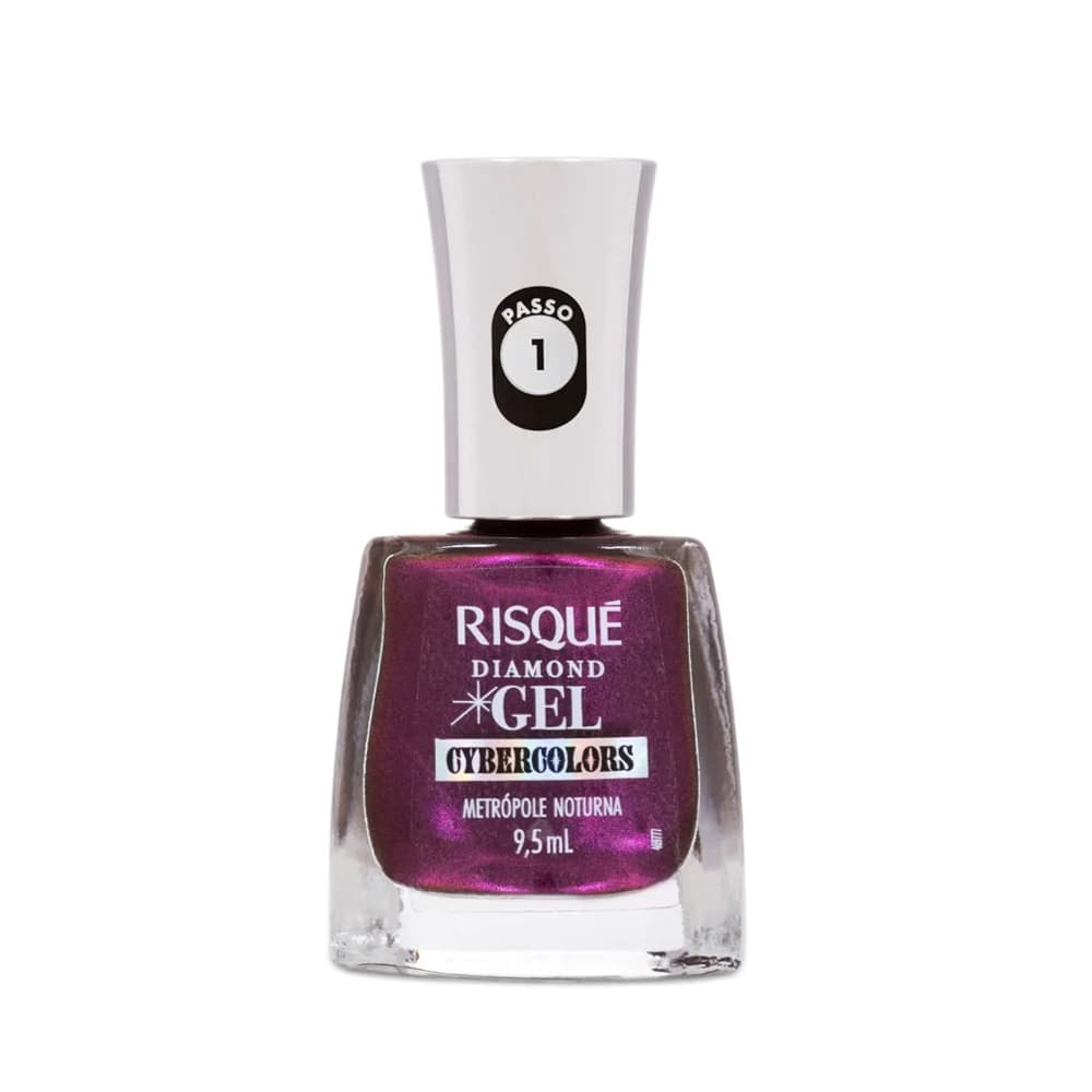 Esmalte Risque Diamond Gel Metropole Noturna Cybercolors 9,5ml