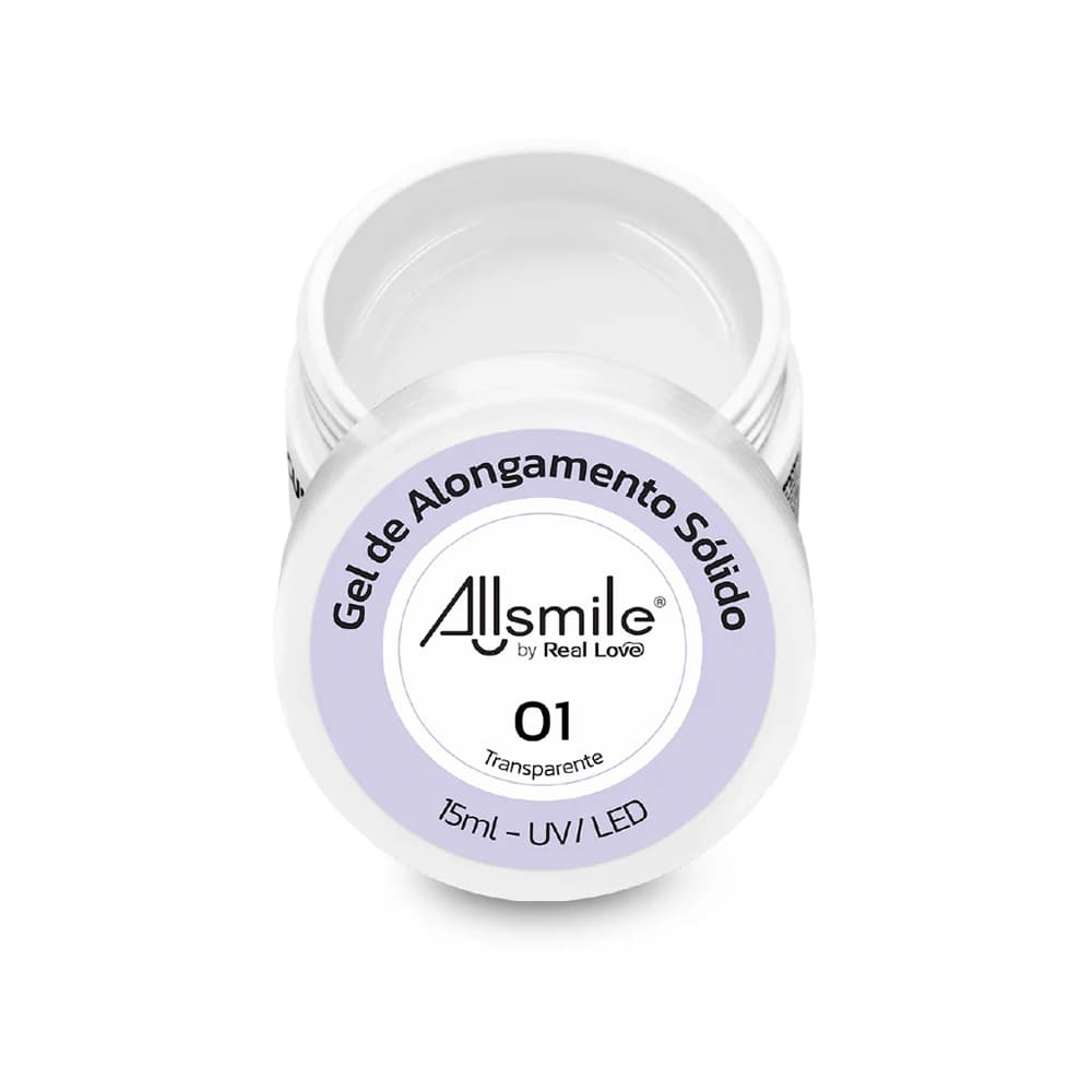 Gel Solido Real Love by Allsmile Transparente 01 15ml