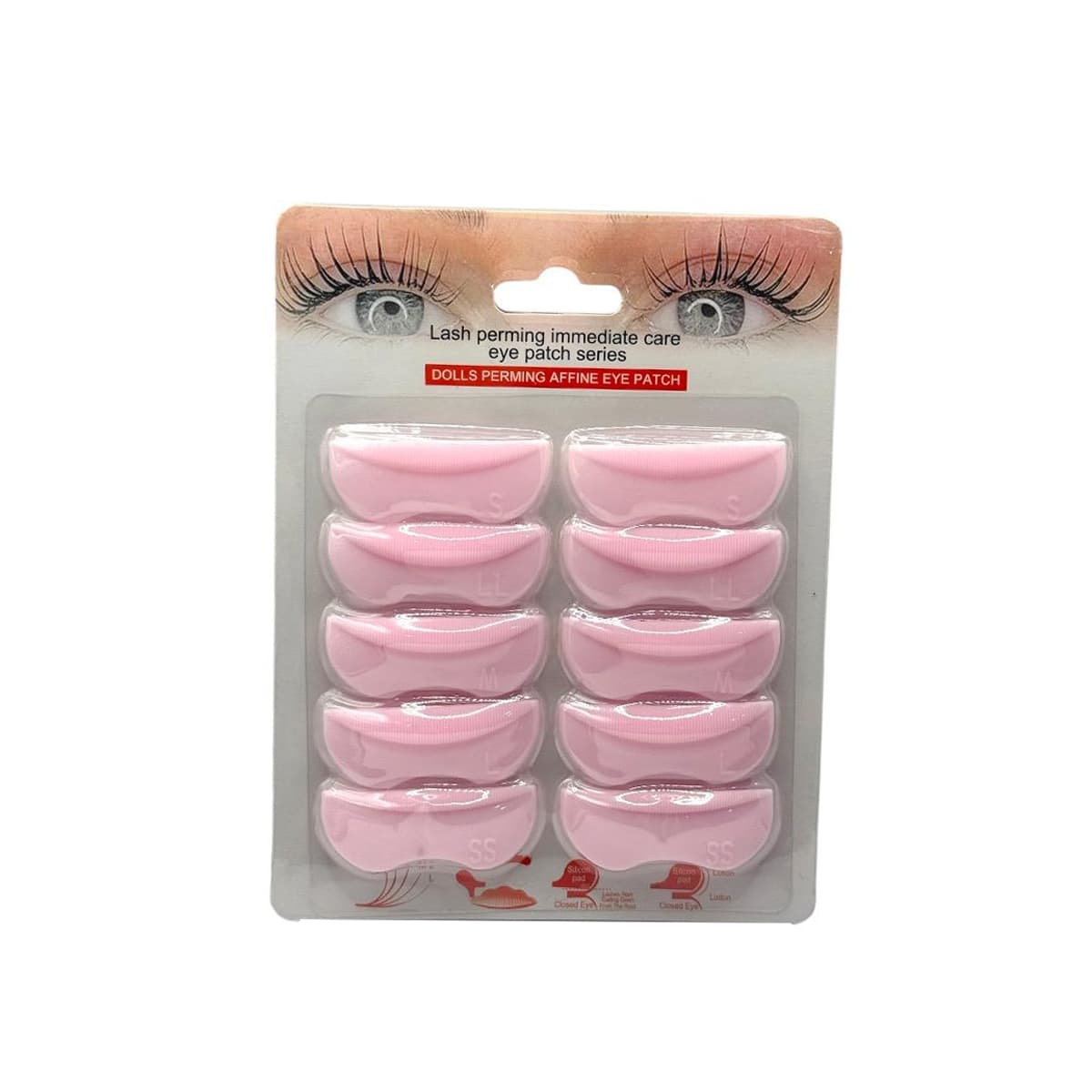 Pad de Silicone Para Cilios Rosa Choque 5 pares